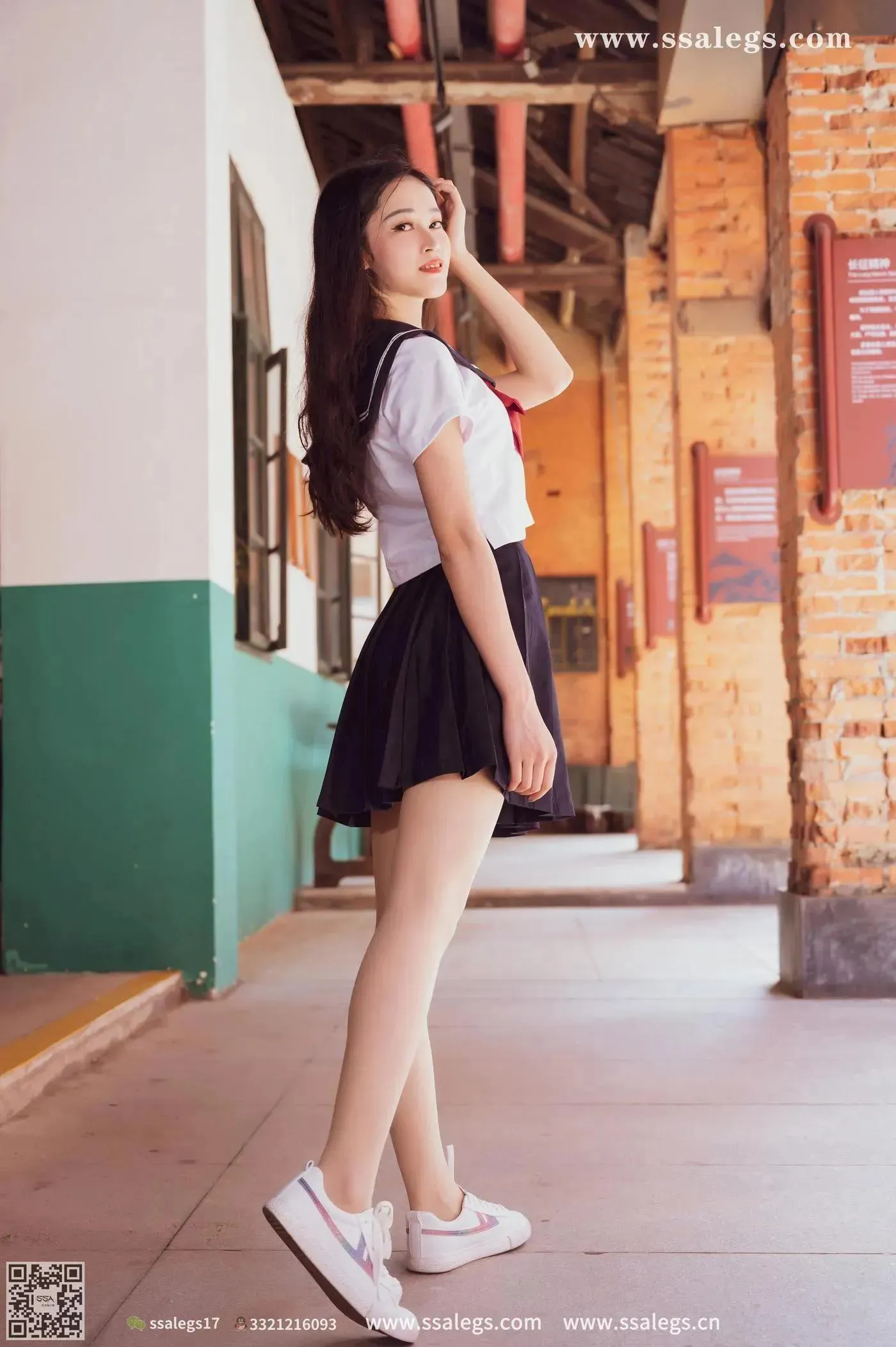 [SSA丝社]超清写真 NO.422 漫漫白色jk制服肉丝写真(下) [84P]插图3